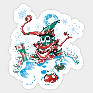 Happy Christmas Tree Sticker